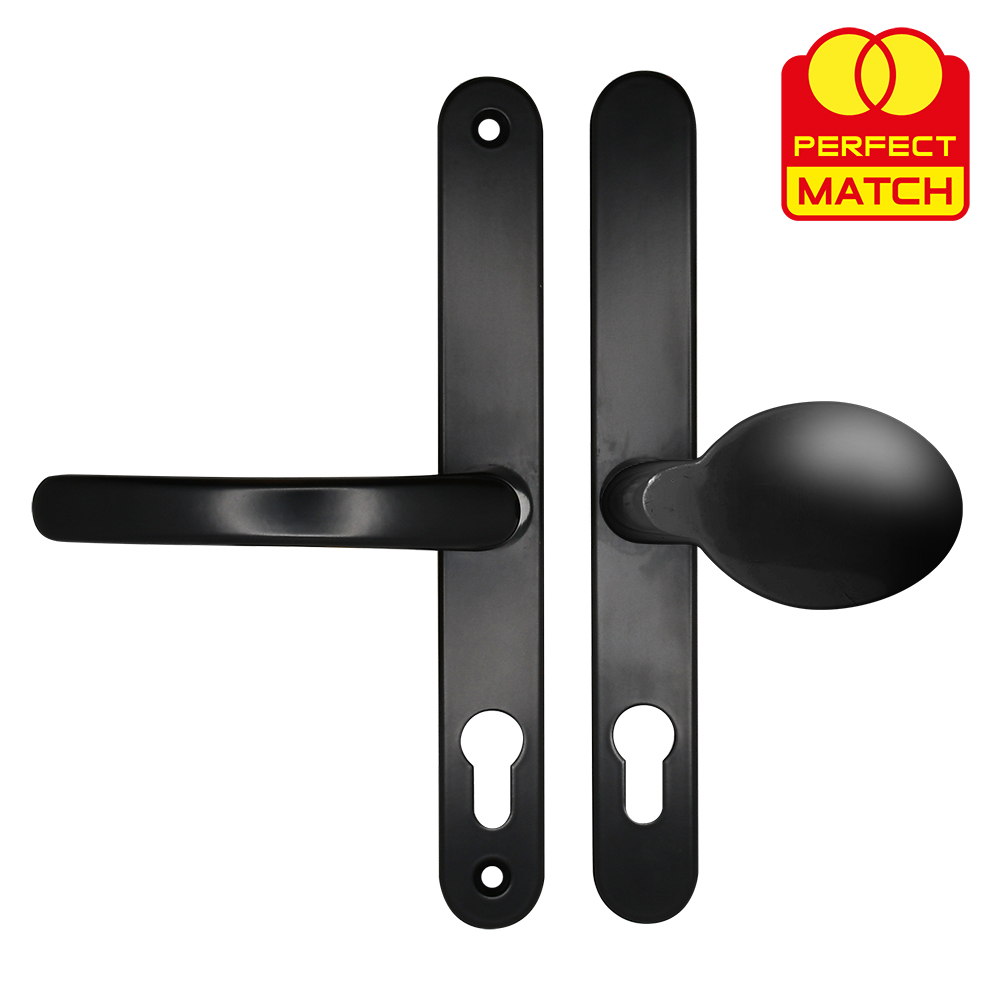 TSS Lever Moveable Pad UPVC Multipoint Door Handles - 68mm PZ Sprung 215mm Screw Centres