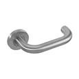 TSS Fire Rated Stainless Steel (SSS) 19mm Return To Door (Safety) Lever on Rose Furniture
