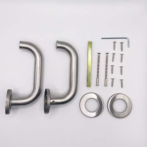 TSS Fire Rated Stainless Steel (SSS) 19mm Return To Door (Safety) Lever on Rose Furniture