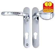 TSS Lever Moveable Pad UPVC Multipoint Door Handles - 92mm PZ Sprung 122mm Screw Centres