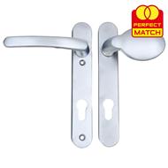 TSS Lever Moveable Pad UPVC Multipoint Door Handles - 92mm PZ Sprung 122mm Screw Centres