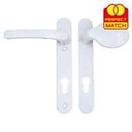TSS Lever Moveable Pad UPVC Multipoint Door Handles - 92mm PZ Sprung 122mm Screw Centres