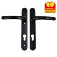 TSS Lever Lever UPVC Multipoint Door Handles - 92mm PZ Sprung 122mm Screw Centres - Long Backplate