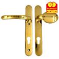 TSS Lever Moveable Pad UPVC Multipoint Door Handles - 92mm PZ Sprung 122mm Screw Centres - Long Backplate