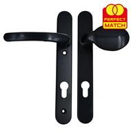 TSS Lever Moveable Pad UPVC Multipoint Door Handles - 92mm PZ Sprung 122mm Screw Centres - Long Backplate
