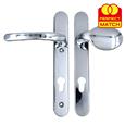 TSS Lever Moveable Pad UPVC Multipoint Door Handles - 92mm PZ Sprung 122mm Screw Centres - Long Backplate