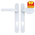 TSS Lever Moveable Pad UPVC Multipoint Door Handles - 92mm PZ Sprung 122mm Screw Centres - Long Backplate