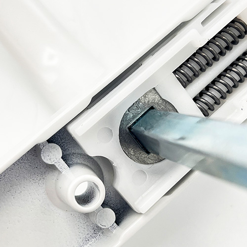 TSS Lever Moveable Pad UPVC Multipoint Door Handles - 92mm PZ Sprung 122mm Screw Centres - Long Backplate