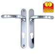 TSS Lever Lever UPVC Multipoint Door Handles - 92mm PZ - Sprung - 203mm Screw Centres - 232mm Backplate