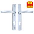 TSS Lever Lever UPVC Multipoint Door Handles - 92mm PZ Sprung - 215mm Screw Centres - 260mm Long Backplate - 3x Fixing Points