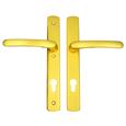TSS Lever Lever UPVC Multipoint Door Handles - 92mm PZ Sprung - 215mm Screw Centres - 260mm Long Backplate - 3x Fixing Points