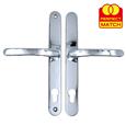 TSS Lever Lever UPVC Multipoint Door Handles - 92mm PZ Sprung 240mm Screw Centres - 270mm Long Backplate