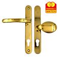 TSS Lever Moveable Pad UPVC Multipoint Door Handles - 92mm/62mm PZ Sprung 212mm Screw Centres