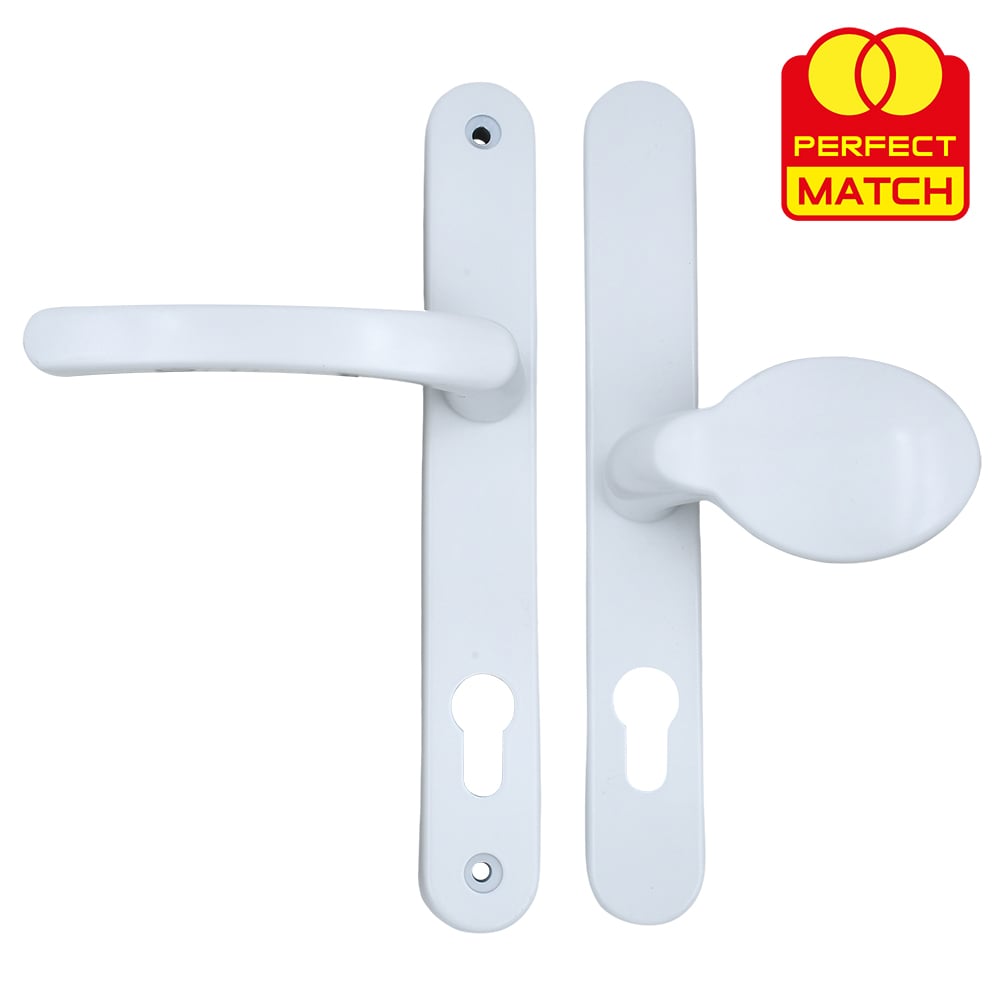 TSS Lever Moveable Pad UPVC Multipoint Door Handles - 92mm/62mm PZ Sprung 212mm Screw Centres