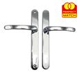 TSS Lever Lever UPVC Multipoint Door Handles - 117mm PZ - Sprung - 237mm Screw Centres - 267mm Backplate