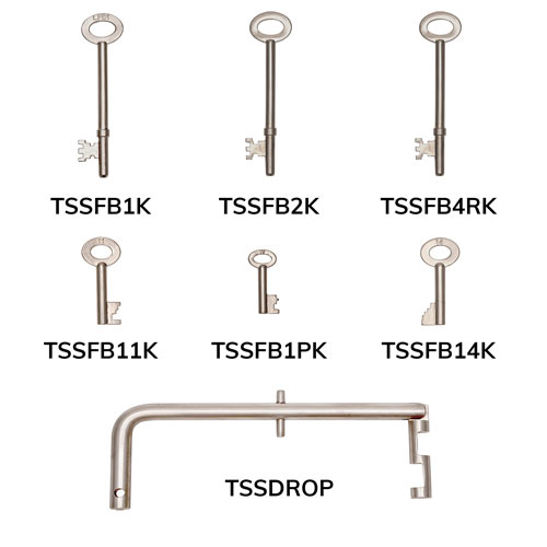 TSS Fire Brigade Rim/Mortice & Padlock Key Set