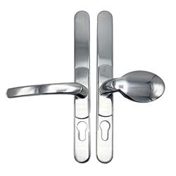 VERSA Lever Pad UPVC Multipoint Adjustable Door Handles - 62-95mm PZ Sprung 260mm Screw Centres