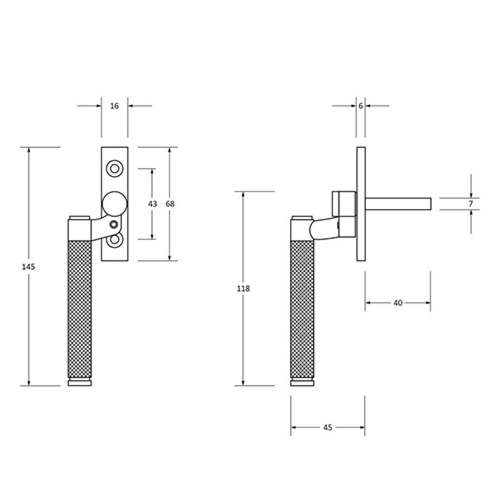 From the Anvil Brompton Offset Non-Locking Espag Window Handles (LEAD TIME: 2-3 DAYS)
