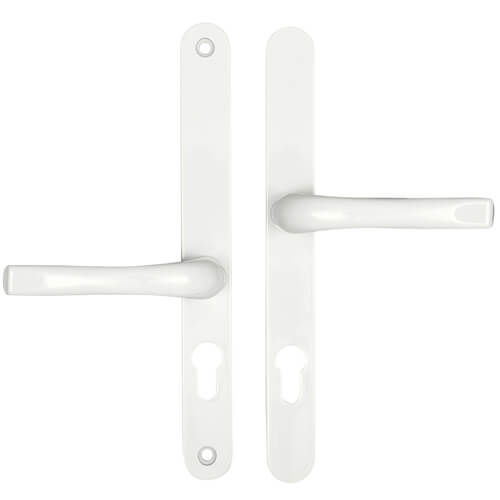 Easyfit Lever Offset Lever UPVC Multipoint Door Handles - 48mm/87mm PZ  Unsprung 240mm Screw Centres