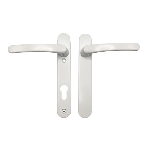 TSS Blank External Lever Lever French Door Multipoint Handles – 92mm PZ Sprung 122mm Screw Centres