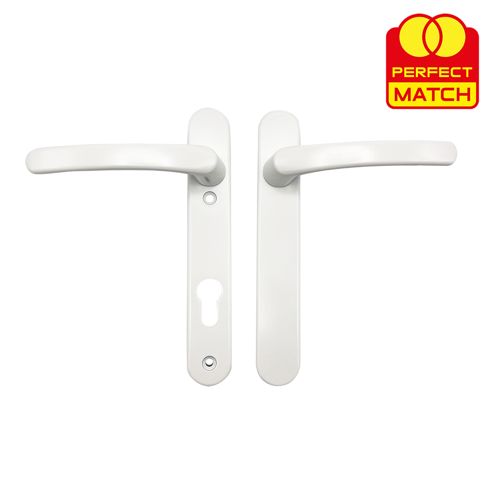 TSS Blank External Lever Lever French Door Multipoint Handles – 92mm PZ Sprung 122mm Screw Centres