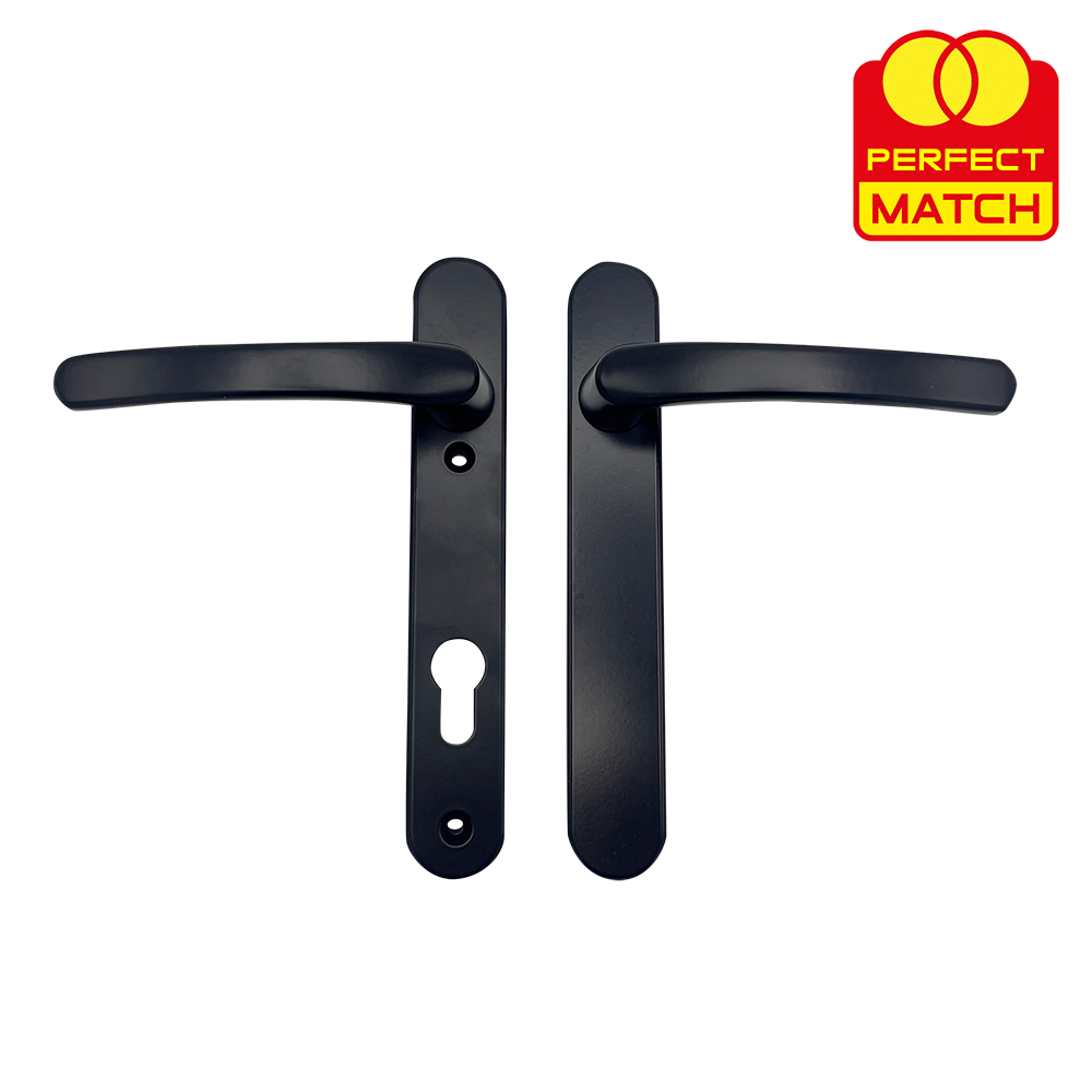 TSS Blank External Lever Lever French Door Multipoint Handles – 92mm PZ Sprung 122mm Screw Centres