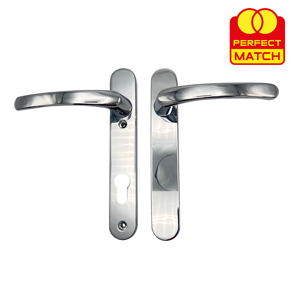 TSS Blank External Lever Lever French Door Multipoint Handles – 92mm PZ Sprung 122mm Screw Centres