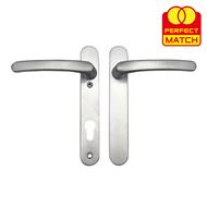 TSS Blank External Lever Lever French Door Multipoint Handles – 92mm PZ Sprung 122mm Screw Centres