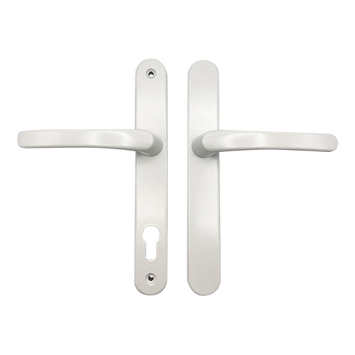 TSS Blank External Lever Lever French Door Multipoint Handles – 92mm PZ Sprung 210mm Screw Centres