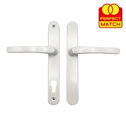 TSS Blank External Lever Lever French Door Multipoint Handles – 92mm PZ Sprung 210mm Screw Centres