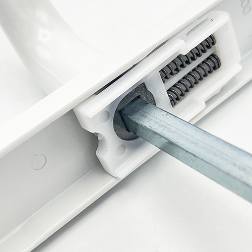 TSS Blank External Lever Lever French Door Multipoint Handles – 92mm PZ Sprung 210mm Screw Centres