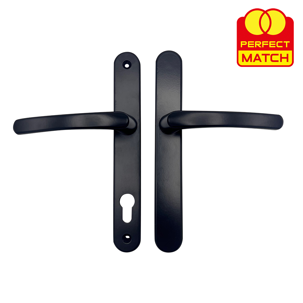TSS Blank External Lever Lever French Door Multipoint Handles – 92mm PZ Sprung 210mm Screw Centres