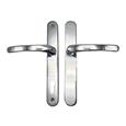 TSS Blank External Lever Lever French Door Multipoint Handles – 92mm PZ Sprung 210mm Screw Centres
