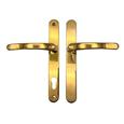 TSS Blank External Lever Lever French Door Multipoint Handles – 92mm PZ Sprung 215mm Screw Centres