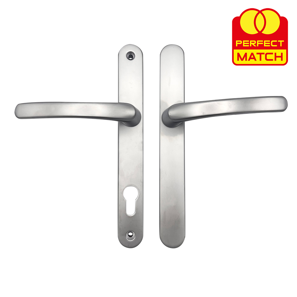 TSS Blank External Lever Lever French Door Multipoint Handles – 92mm PZ Sprung 215mm Screw Centres