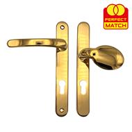 TSS Lever Moveable Pad Offset UPVC Multipoint Door Handles - 92/70mm PZ - Sprung - 203mm Screw Centres