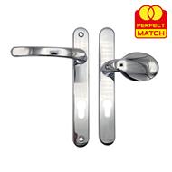 TSS Lever Moveable Pad Offset UPVC Multipoint Door Handles - 92/70mm PZ - Sprung - 203mm Screw Centres