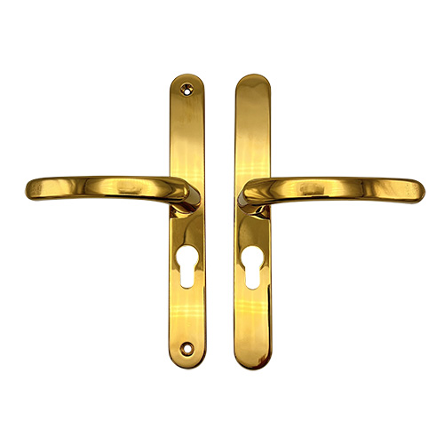 TSS Lever Lever UPVC Multipoint Door Handles - 48mm PZ - Sprung - 215mm Screw Centres