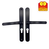 TSS Lever Lever UPVC Multipoint Door Handles - 48mm PZ - Sprung - 215mm Screw Centres