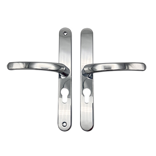 TSS Lever Lever UPVC Multipoint Door Handles - 48mm PZ - Sprung - 215mm Screw Centres