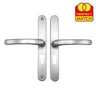 TSS Lever Lever UPVC Multipoint Door Handles - 48mm PZ - Sprung - 215mm Screw Centres