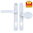 TSS Lever Moveable Pad Offset UPVC Multipoint Door Handles - 92/62mm PZ - Sprung - 215mm Screw Centres