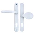 TSS Lever Moveable Pad Offset UPVC Multipoint Door Handles - 92/62mm PZ - Sprung - 215mm Screw Centres