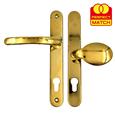TSS Lever Moveable Pad Offset UPVC Multipoint Door Handles - 92/62mm PZ - Sprung - 215mm Screw Centres