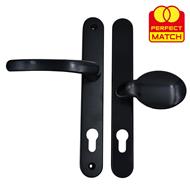 TSS Lever Moveable Pad Offset UPVC Multipoint Door Handles - 92/62mm PZ - Sprung - 215mm Screw Centres