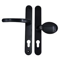 TSS Lever Moveable Pad Offset UPVC Multipoint Door Handles - 92/62mm PZ - Sprung - 215mm Screw Centres