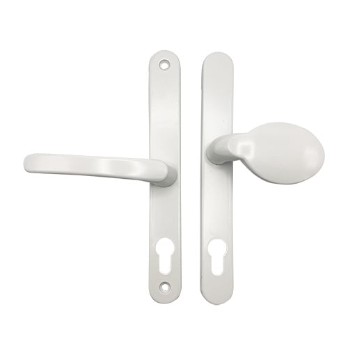 TSS Lever Moveable Pad Offset UPVC Multipoint Door Handles - 70/92mm PZ - Sprung - 215mm Screw Centres