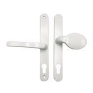 TSS Lever Moveable Pad Offset UPVC Multipoint Door Handles - 70/92mm PZ - Sprung - 215mm Screw Centres