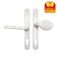 TSS Lever Moveable Pad Offset UPVC Multipoint Door Handles - 70/92mm PZ - Sprung - 215mm Screw Centres