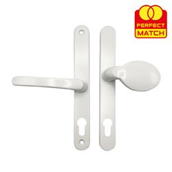 TSS Lever Moveable Pad Offset UPVC Multipoint Door Handles - 70/92mm PZ - Sprung - 215mm Screw Centres